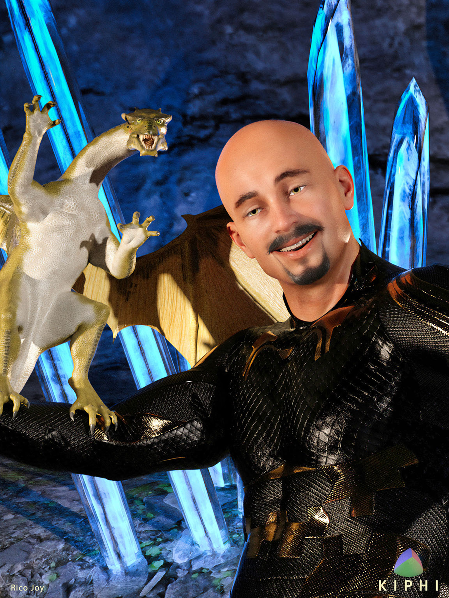 Puff jumps happily onto Rico’s arm; friendship sealed.