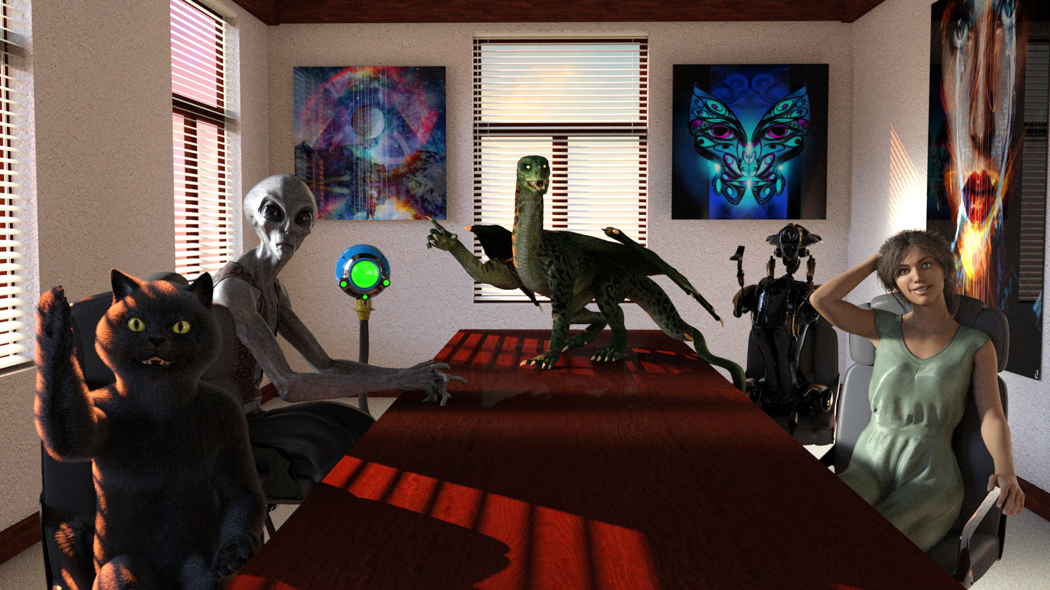 Family meeting to choose who will descend to Level 6.