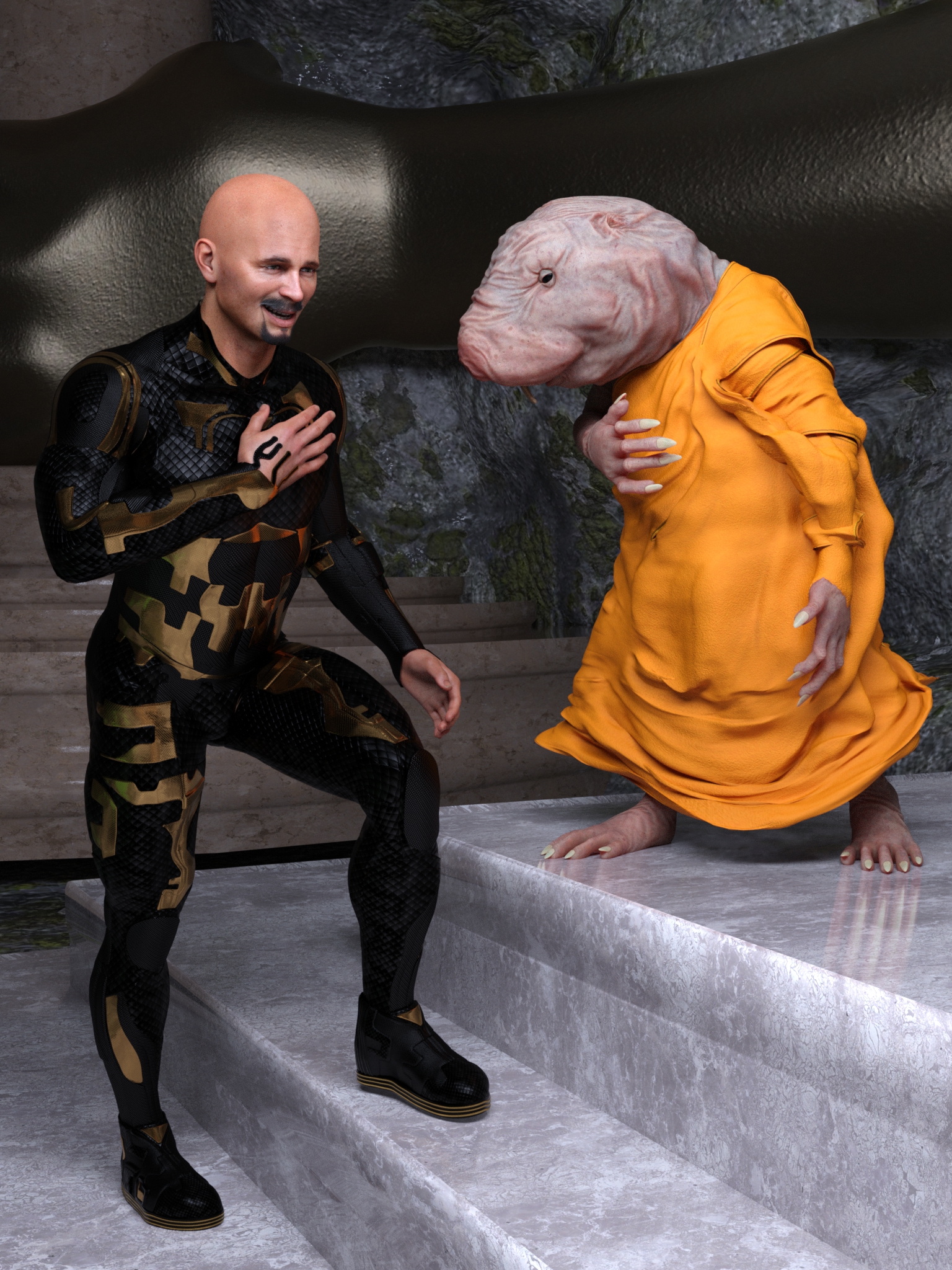 Rico meets Mole Monk Kalki, an avatar who ends the Kali Yuga.