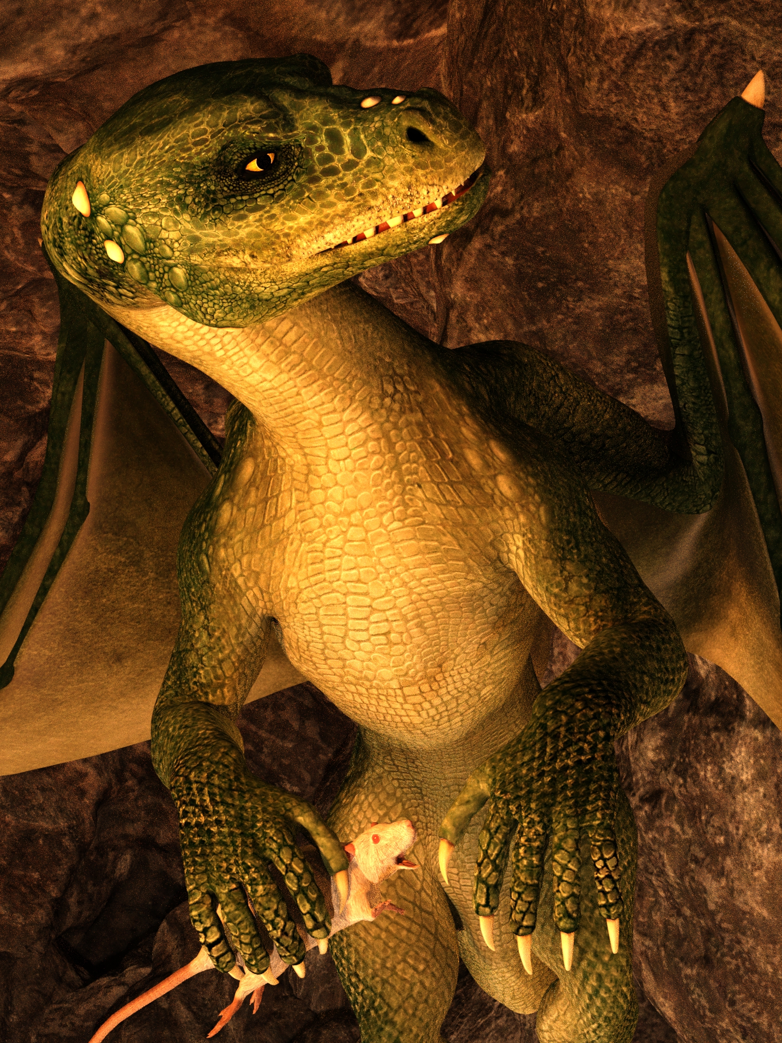 Puff helps Rinaldo experience flight.