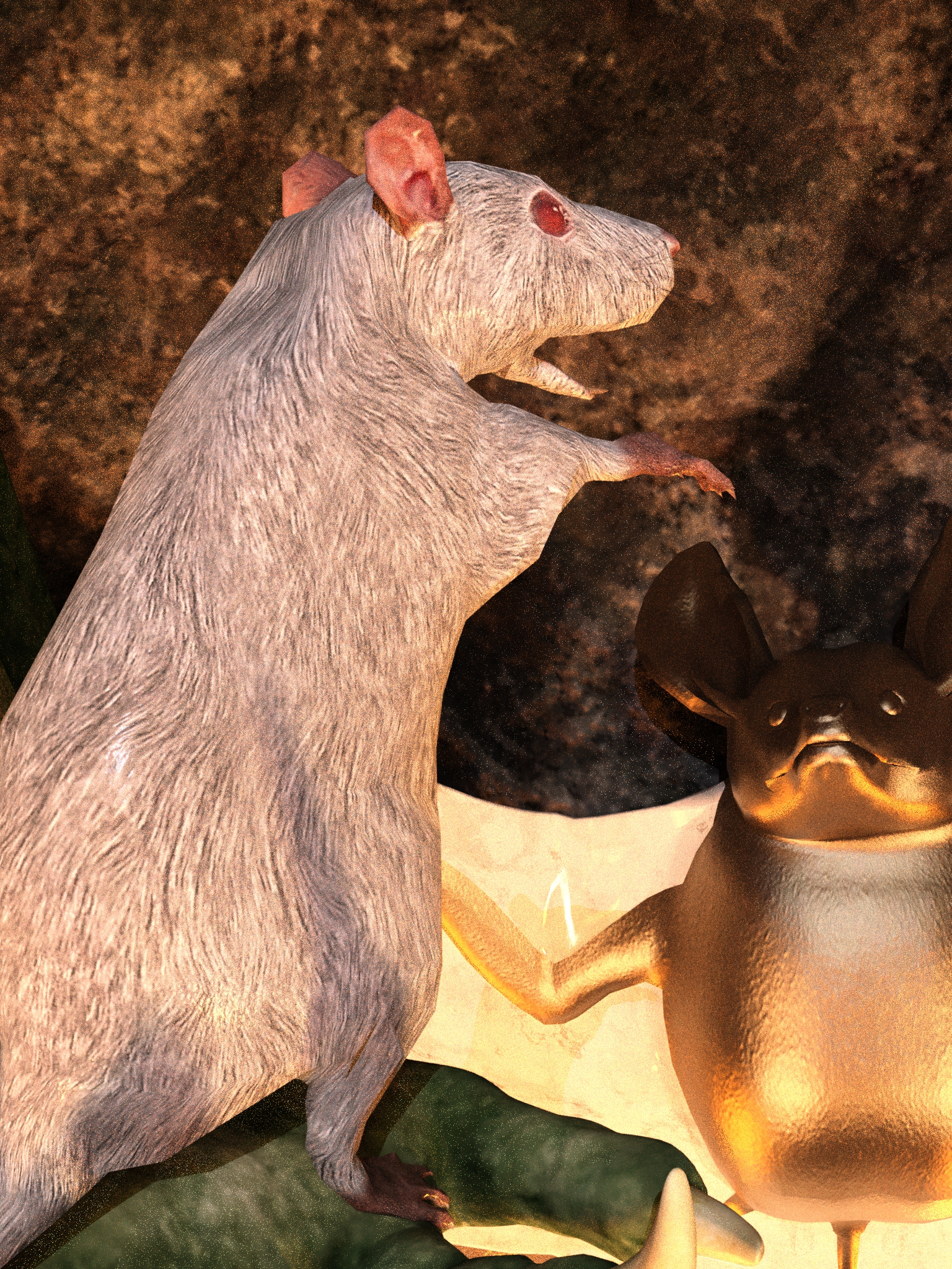 Rinaldo holds a flight pose for two minutes on Puff’s warning.