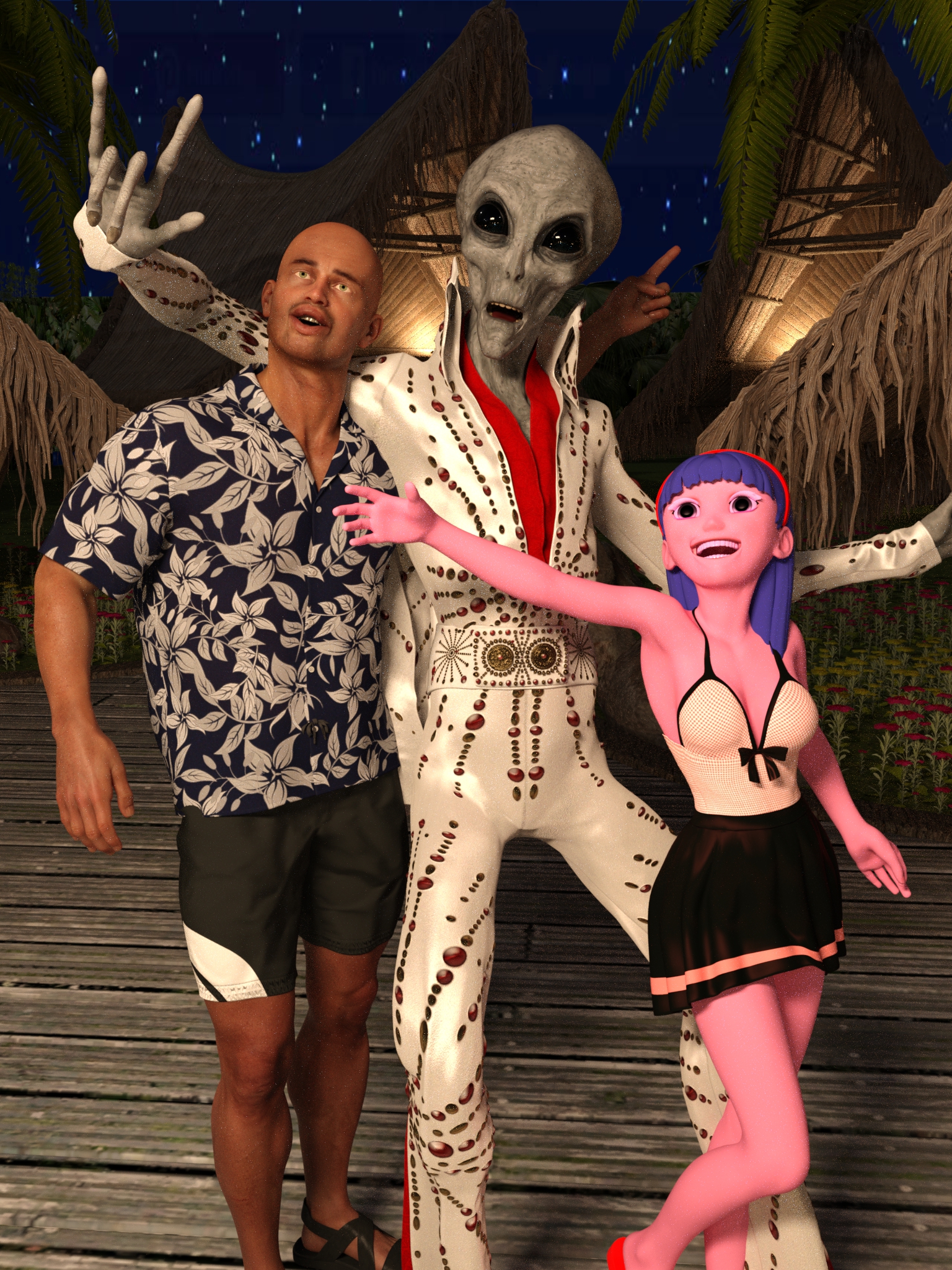 Mynt and Rico join Gary for 'Hound Dog' while K9 goes wild with excitement.