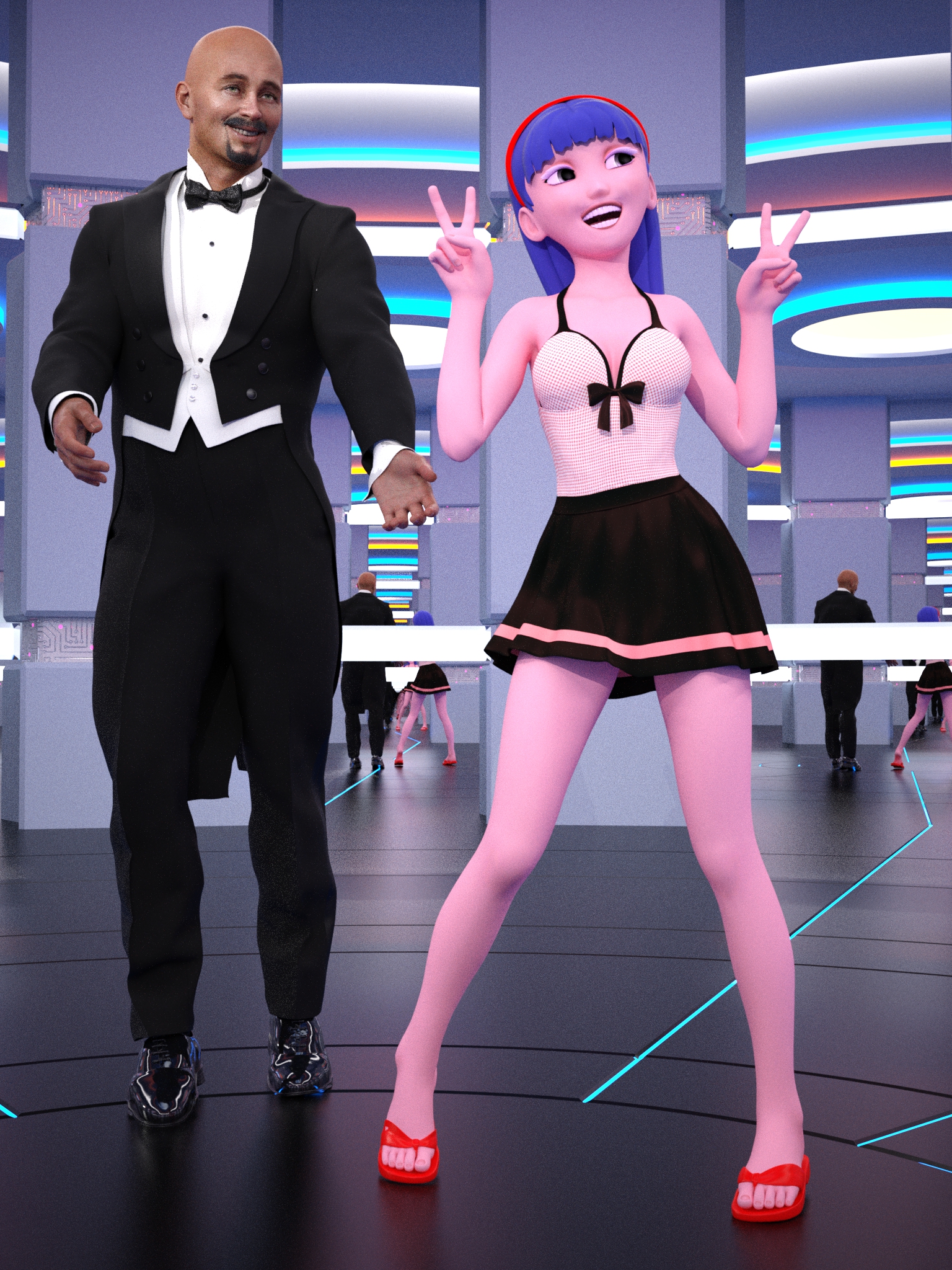 Formal introduction shot of Mynt at the Hall of Mirrors.