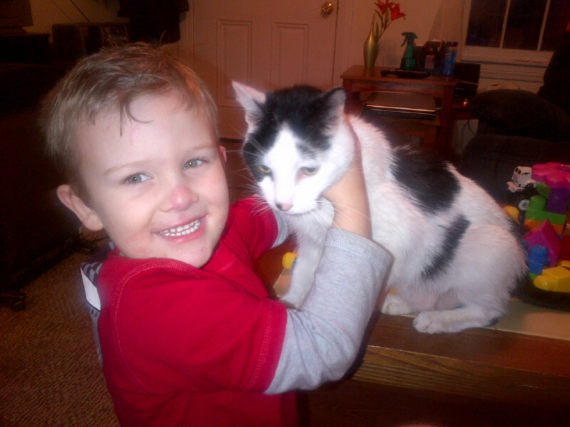 Young boy holding Villain 2