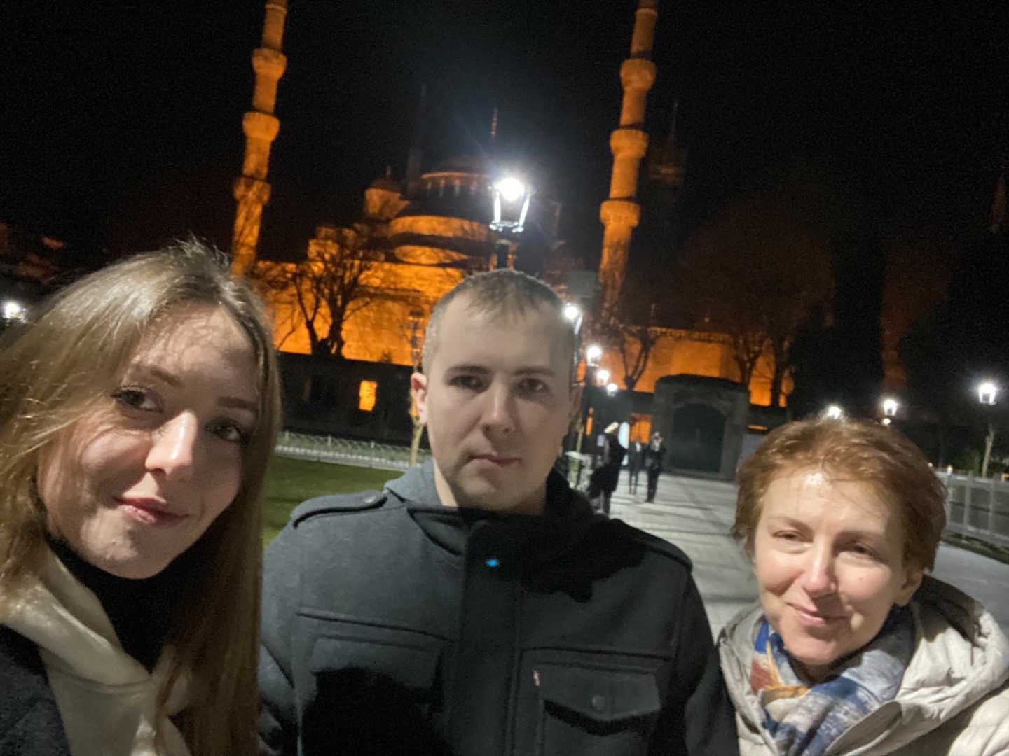 Alice, Sasha and Vicki in Istanbul in early 2022
