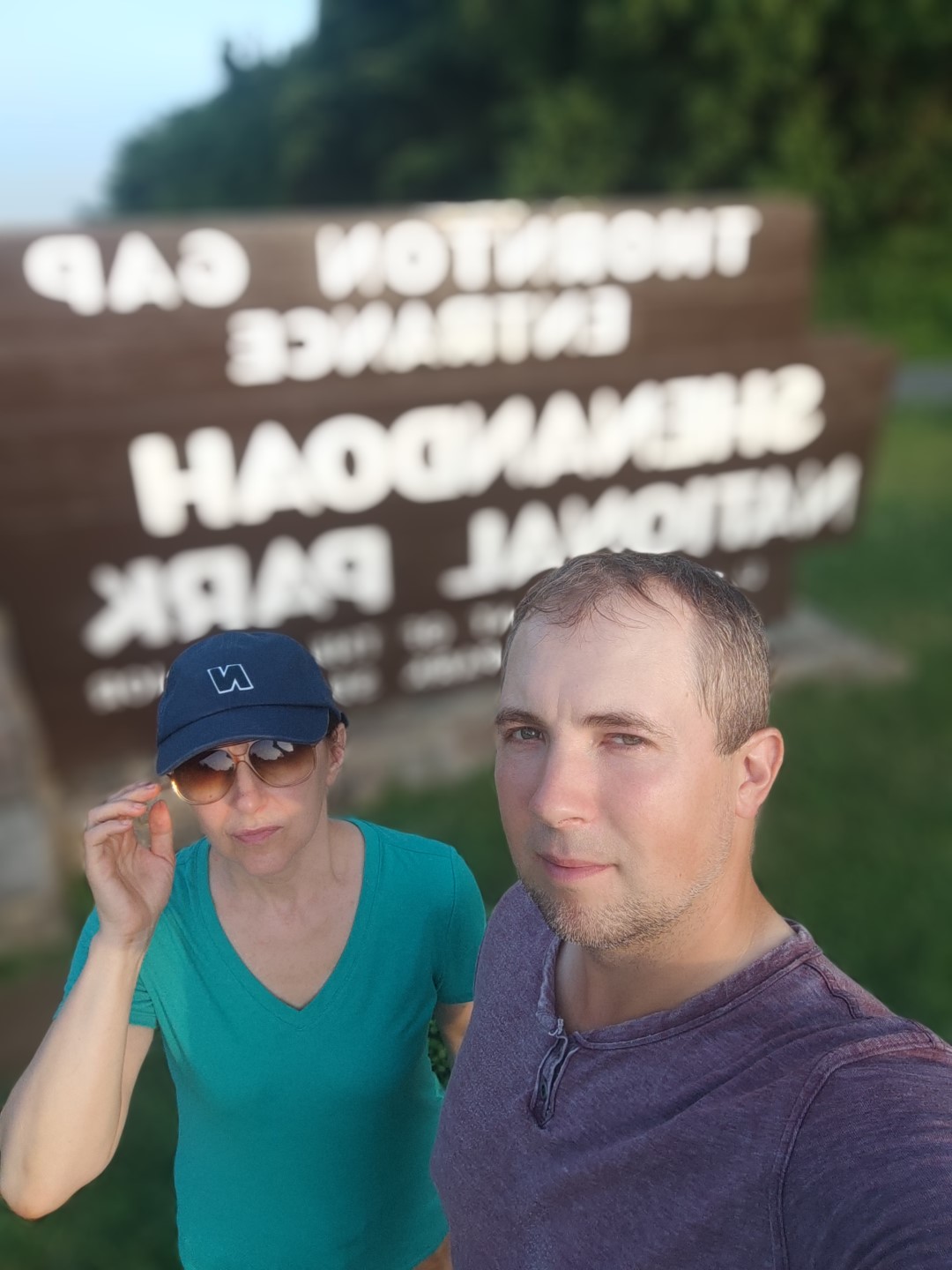 Vicki and Sasha at Shenandoah National Park in July 2026